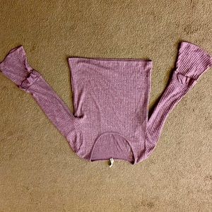Purple long sleeve crewneck shirt